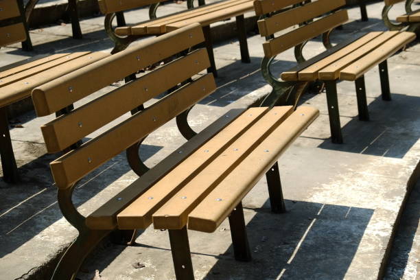 istock Chairs in the park. Natural scenery in Asia. 1135252634