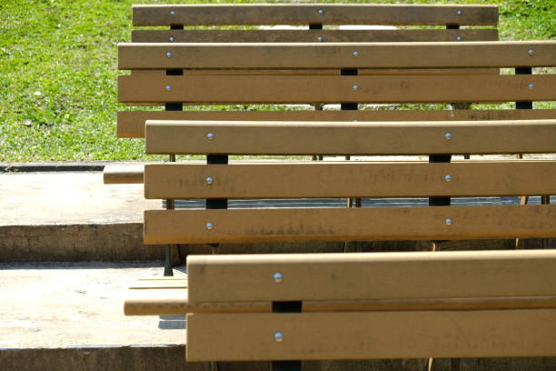 istock Chairs in the park. Natural scenery in Asia. 1135252669