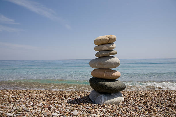 istock Balanced stones by the sea 113525283