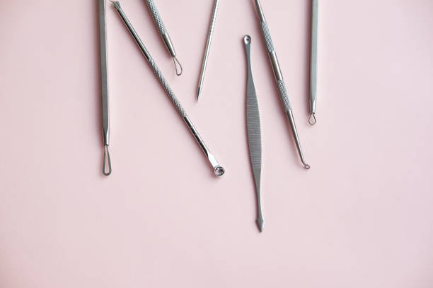 istock Tools for removing acne. Tools of the cosmetologist for problem skin. 1135253669