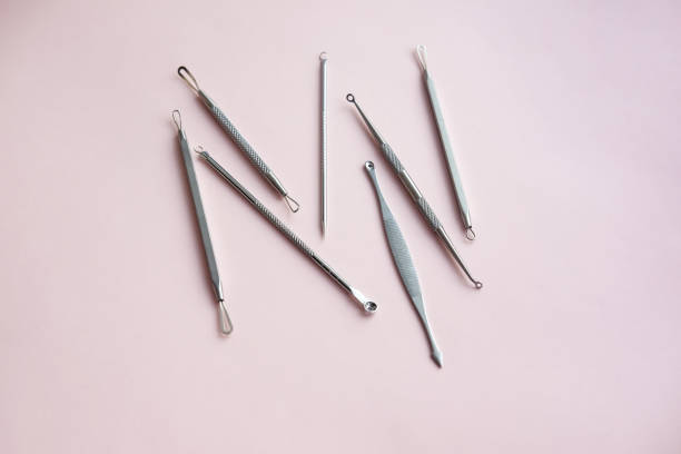 istock Tools for removing acne. Tools of the cosmetologist for problem skin. 1135253705