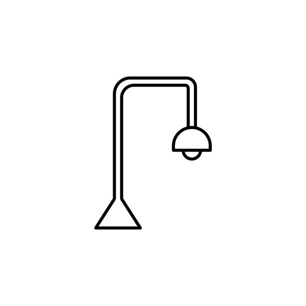 lamp icon. Element of outline furniture icon. Thin line icon for website design and development, app development. Premium icon lamp icon. Element of outline furniture icon. Thin line icon for website design and development, app development. Premium icon on white background couch side view stock illustrations