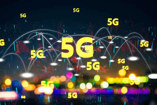 istock Futuristic City light 5G electromagnetic signals 1135259820