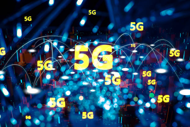 istock Futuristic City light 5G electromagnetic signals 1135260140