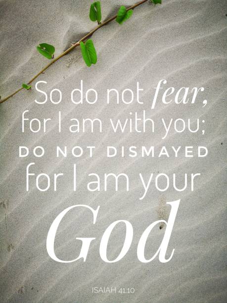 Do not fear from bible verse design for Christianity. Start your day with God's Word and focus your mind on His promises for your life today! trusting god quotes stock pictures, royalty-free photos & images
