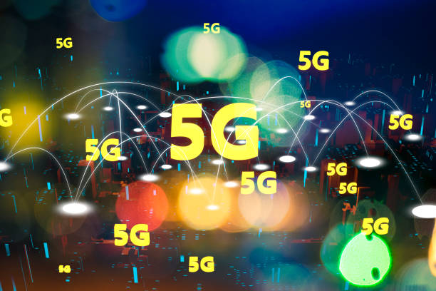 istock Futuristic City light 5G electromagnetic signals 1135261428