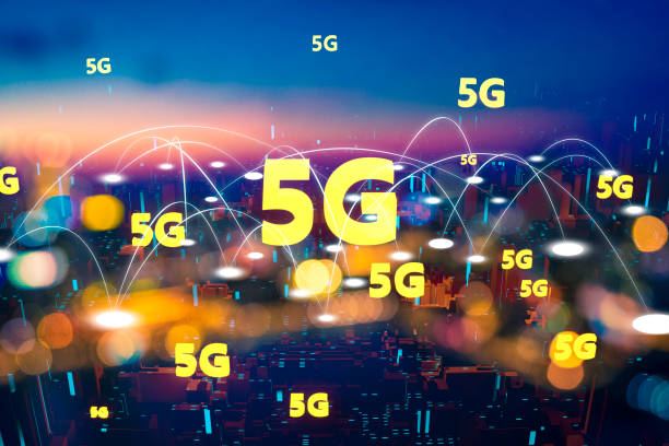 istock Futuristic City light 5G electromagnetic signals 1135263579