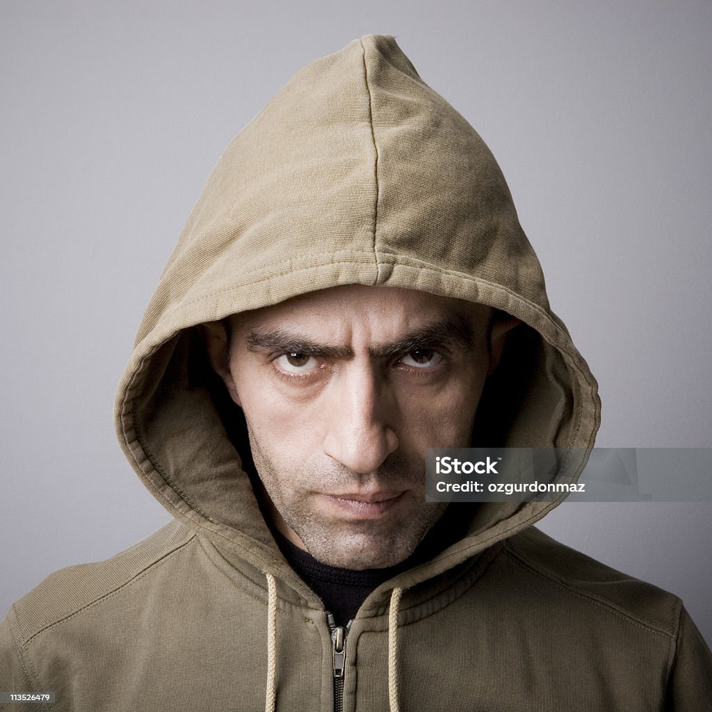 Homem de casaco com capuz - Royalty-free Adulto Foto de stock