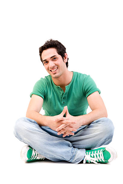 istock Young man sitting and smiling 113526561