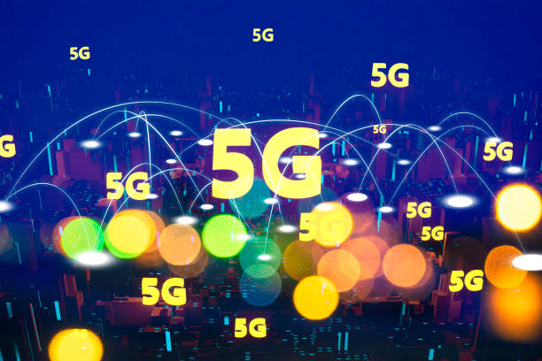 istock Futuristic City light 5G electromagnetic signals 1135265939