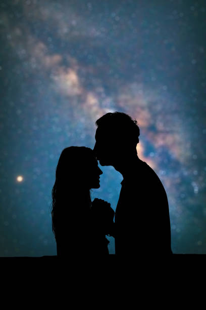 istock Couple under the Milky way stars. My astronomy work. 1135266498