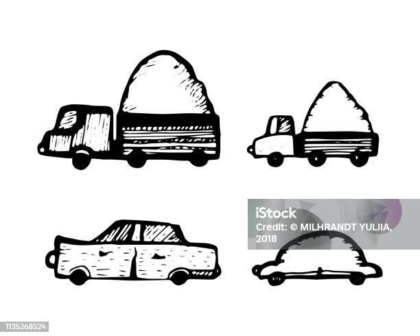 Set Of Toy Cars Stock Illustration - Download Image Now - Art, Car, Cartoon