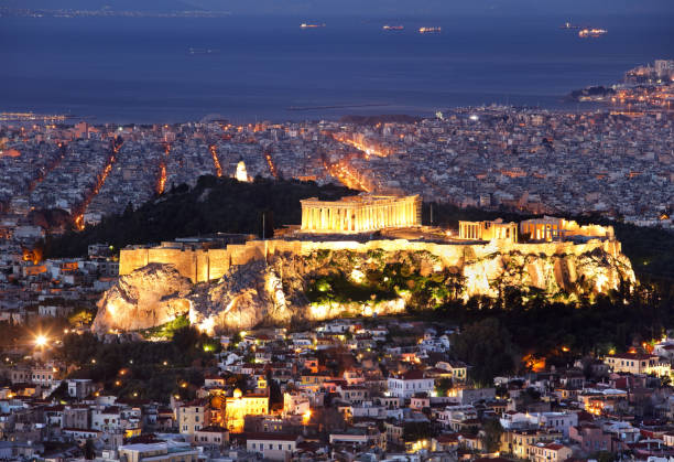 istock Athens - Greece at night, Acropolis 1135278808