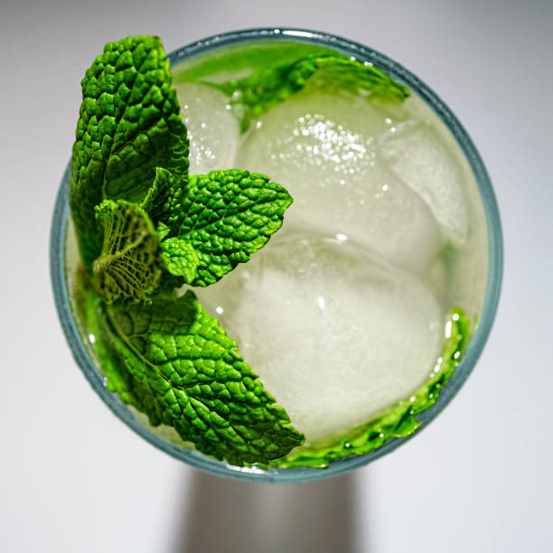 istock Mojito, cocktail, mint, ice, top view, alcohol, rum 1135279055