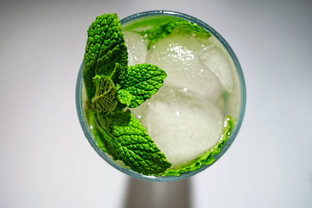 istock Mojito, cocktail, mint, ice, top view, alcohol, rum 1135279128