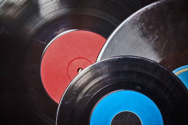 Full Frame Shot Of Vinyl Records – Foto