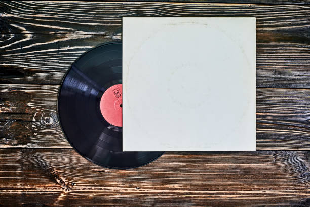 old vinyl record in paper cover