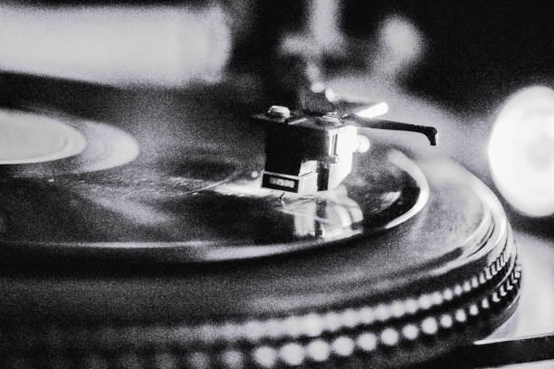 Close-Up Of Turntable - fotografia de stock