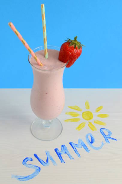 istock Delicious strawberry and cherry smoothie 1135289545