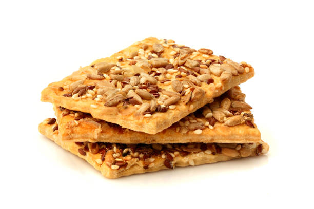 Crunchy crispbread with cereal flax seed,sesame, sunflower seeds.