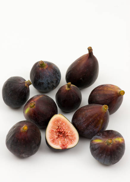 istock Purple fresh figs on white background 1135292386