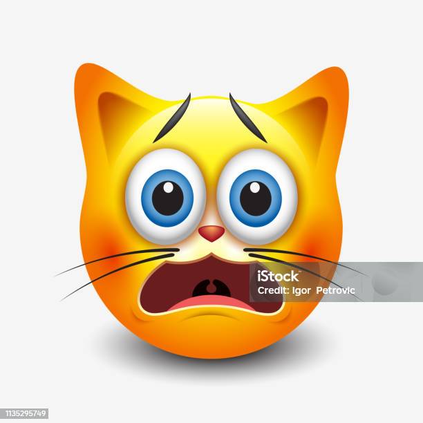 Angry Cat Emoticon Emoji Smiley Vector Illustration Stock Illustration -  Download Image Now - iStock