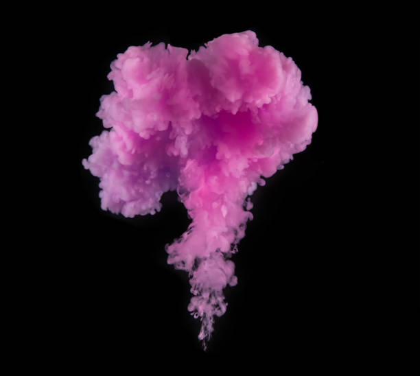 istock Coloured acrylic ink mixing in water on black 1135295751