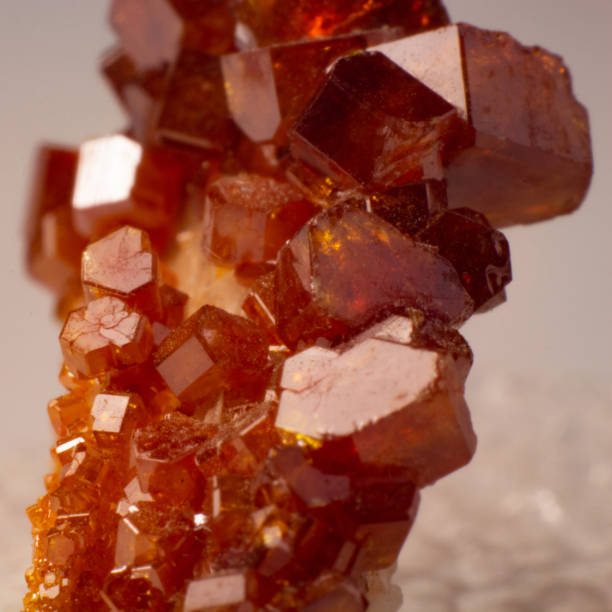 istock Natural mineral red vanadinite cubes texture macro 1135298689