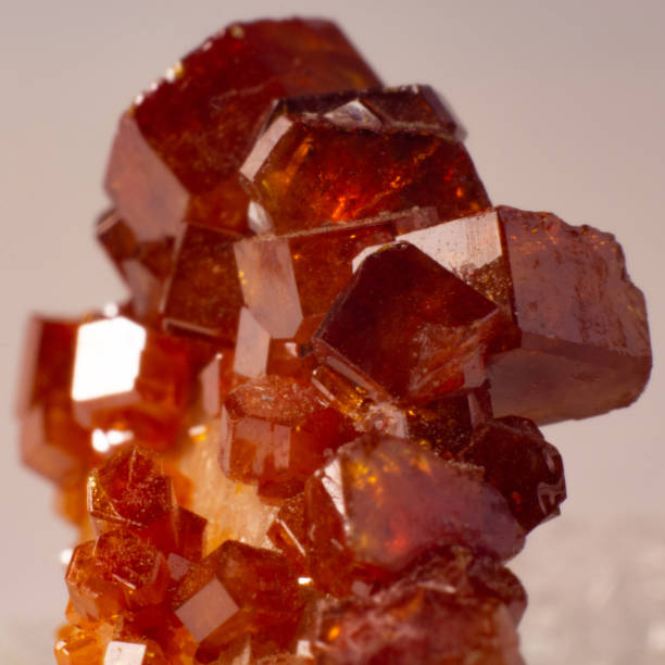 istock Natural mineral red vanadinite cubes texture macro 1135298691
