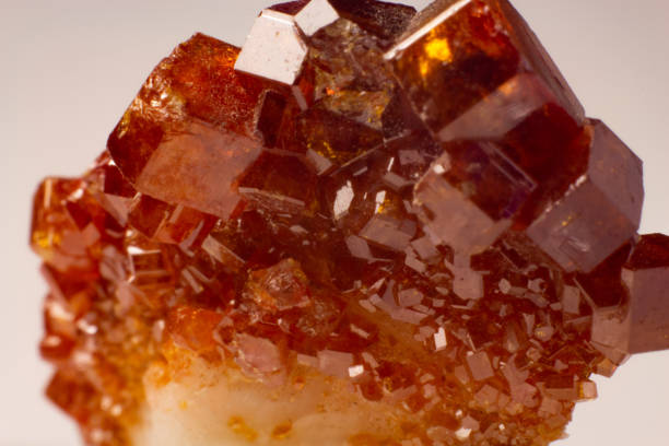 istock Natural mineral red vanadinite cubes texture macro 1135300823