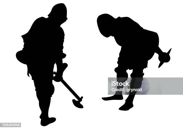Old Knight Stock Illustration - Download Image Now - Adult, Army, Army Helmet
