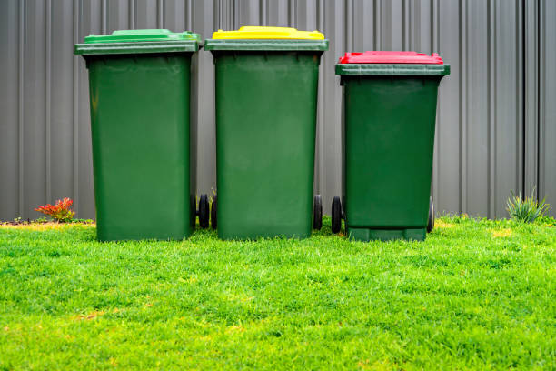 istock Australian home waste bins set on backyard 1135304804