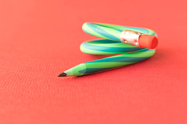School and office equipment. Colorful stationery background.
