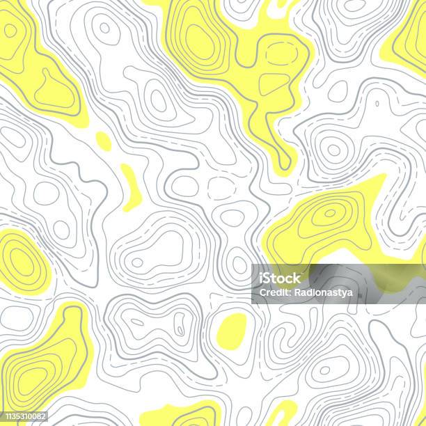 Line Topographic Contour Map Background Seamless Stock Illustration - Download Image Now - Backgrounds, Map, Topography