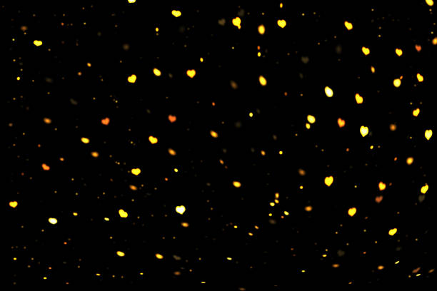 istock Hearts bokeh overlay, abstract background, shiny gold hearts bokeh 1135310771