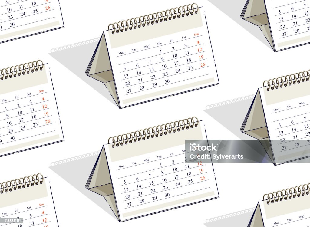 Simple Background Callender Calendars Seamless Background Backdrop For Website Vector Wallpaper Or ...