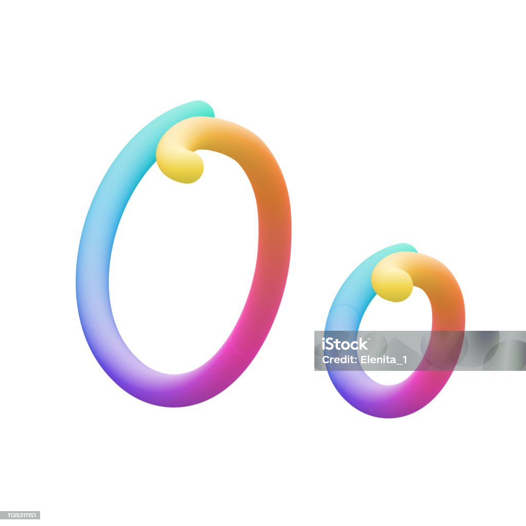 Colorful Alphabet Letter O Stock Illustration - Download Image Now