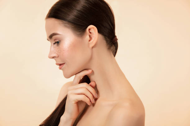 istock Beautiful female face. Perfect skin 1135311414