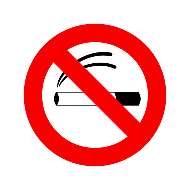 istock No smoking sign. Smoking ban symbol on white background. 1135313495