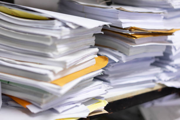 istock Many old filing cabinets in the office waiting for destruction 1135314988