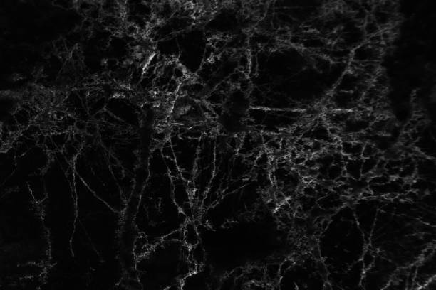 istock Black and white marble texture with  veins and curly in delicate seamless nature patterns for background 1135316253