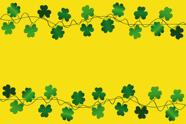 YQUQWN St. Patrick's Day Girlande - 2 Kleeblatt Banner, Vormontiert, Für Party-Deko Zu Hause & Im Büro
