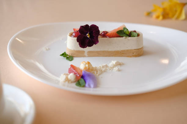istock Souffle with Fresh Strawberry and Flowers in decorations 1135317529