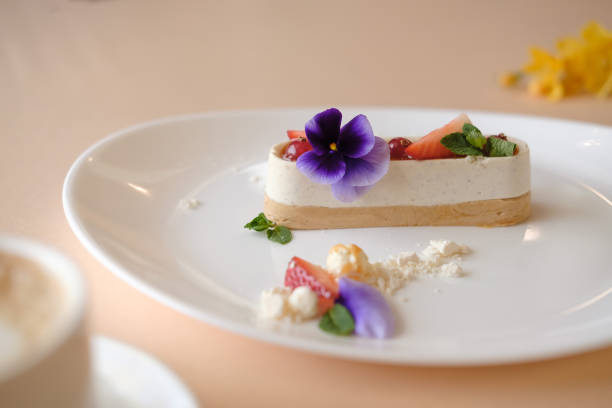 istock Souffle with Fresh Strawberry and Flowers in decorations 1135317535