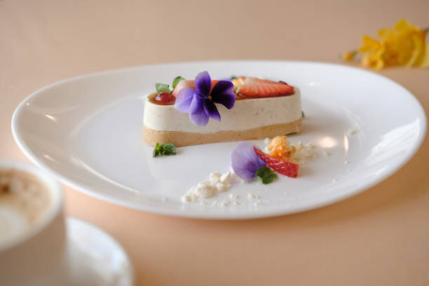 istock Souffle with Fresh Strawberry and Flowers in decorations 1135317537