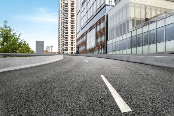 istock empty highway with cityscape and skyline of chengdu,China. 1135319318