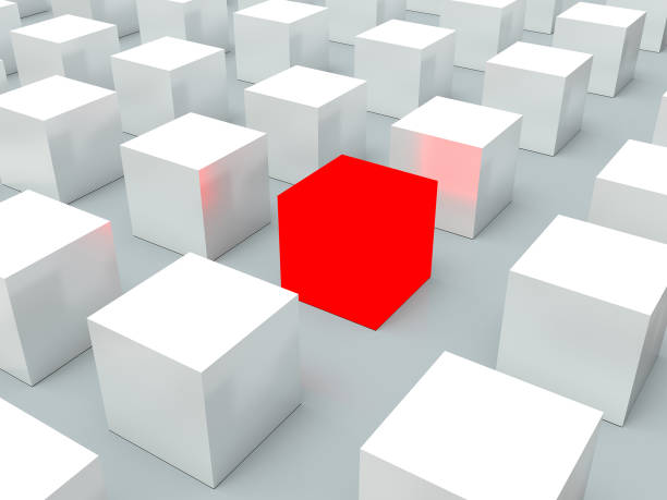 istock Standing out of the crowd. 3D rendering 1135320836