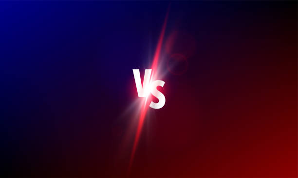 illustrations, cliparts, dessins animés et icônes de vs versus fond vectoriel. sport combat compétition vs lumière brillent lueur - confrontation