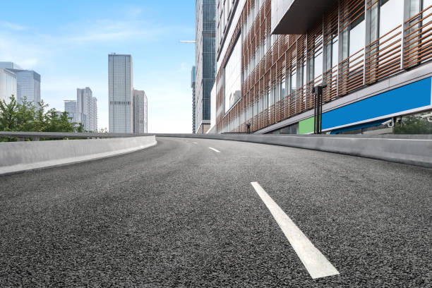 istock empty highway with cityscape and skyline of chengdu,China. 1135323095