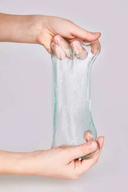 Photo of hand holding a slime